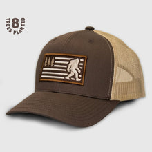 Load image into Gallery viewer, Bigfoot American Flag Trucker Hat (3 Color Choices)