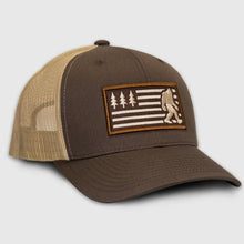 Load image into Gallery viewer, Bigfoot American Flag Trucker Hat (3 Color Choices)