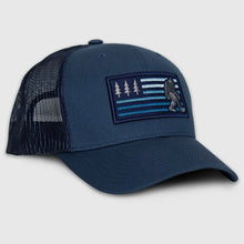 Load image into Gallery viewer, Bigfoot American Flag Trucker Hat (3 Color Choices)