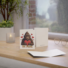 Load image into Gallery viewer, Bigfoot "Be Mine" Valentine Greeting Card (1/10/30/50)