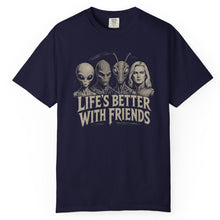 Load image into Gallery viewer, Life's Better With Friends Alien T-Shirt