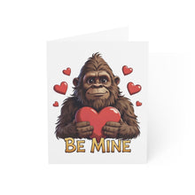 Load image into Gallery viewer, Bigfoot "Be Mine" Valentine Greeting Card (1/10/30/50)