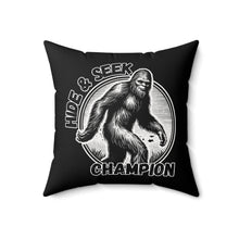 Load image into Gallery viewer, Hide & Seek Bigfoot Spun Polyester Square Pillow