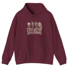 Load image into Gallery viewer, Life's Better With Friends Alien Hoodie