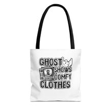 Load image into Gallery viewer, Ghost Shows & Comfy Clothes Tote Bag