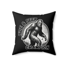 Load image into Gallery viewer, Hide & Seek Bigfoot Spun Polyester Square Pillow
