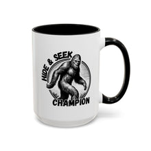Load image into Gallery viewer, Hide & Seek Bigfoot Accent Coffee Mug (11, 15oz)
