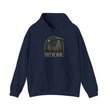 Load image into Gallery viewer, They're Here UFO Alien Invasion Hoodie