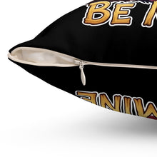 Load image into Gallery viewer, Black Bigfoot ‘Be Mine’ Valentines Throw Pillow