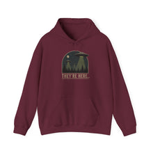 Load image into Gallery viewer, They're Here UFO Alien Invasion Hoodie