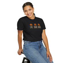 Load image into Gallery viewer, "Live. Scare. Cackle." Halloween Pumpkin T-Shirt