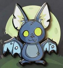 Load image into Gallery viewer, Zombat Bat Enamel Pin (Glow-in-the-Dark)