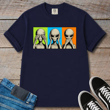 Load image into Gallery viewer, Alien See Hear Speak No Evil T-Shirt