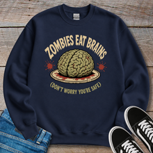 Load image into Gallery viewer, Zombies Eat Brains Sweatshirt