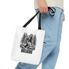 Load image into Gallery viewer, White Bigfoot Believer Tote Bag