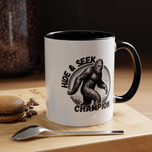 Load image into Gallery viewer, Hide & Seek Bigfoot Accent Coffee Mug (11, 15oz)