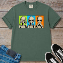 Load image into Gallery viewer, Alien See Hear Speak No Evil T-Shirt
