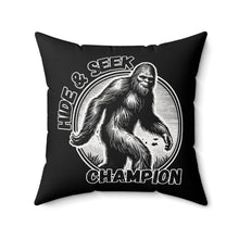 Load image into Gallery viewer, Hide & Seek Bigfoot Spun Polyester Square Pillow