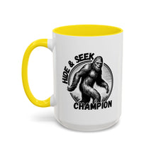 Load image into Gallery viewer, Hide & Seek Bigfoot Accent Coffee Mug (11, 15oz)
