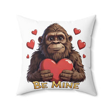 Load image into Gallery viewer, Bigfoot "Be Mine" Valentine Throw Pillow