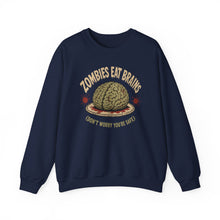 Load image into Gallery viewer, Zombies Eat Brains Sweatshirt