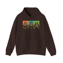 Load image into Gallery viewer, Bigfoot See Hear Speak No Evil Hoodie