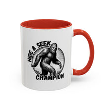 Load image into Gallery viewer, Hide & Seek Bigfoot Accent Coffee Mug (11, 15oz)