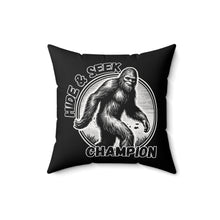 Load image into Gallery viewer, Hide & Seek Bigfoot Spun Polyester Square Pillow