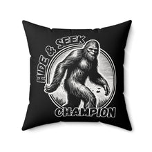 Load image into Gallery viewer, Hide & Seek Bigfoot Spun Polyester Square Pillow