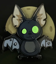 Load image into Gallery viewer, Zombat Bat Enamel Pin (Glow-in-the-Dark)