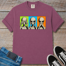Load image into Gallery viewer, Alien See Hear Speak No Evil T-Shirt