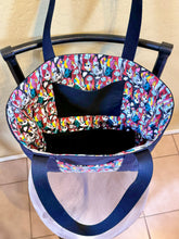 Load image into Gallery viewer, Black Denim Nightmare Tote