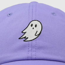 Load image into Gallery viewer, Glow in the Dark Lavender Embroidered Ghost Hat