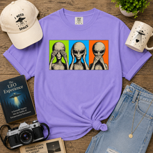 Load image into Gallery viewer, Alien See Hear Speak No Evil T-Shirt
