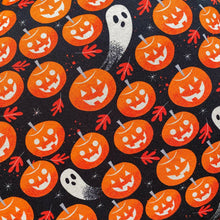 Load image into Gallery viewer, Pumpkin and Ghosts Pillow Sham