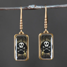 Load image into Gallery viewer, Secret Society Skull Picture Drop Earrings