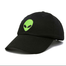 Load image into Gallery viewer, Black Glow-in-the-Dark Alien Hat