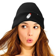 Load image into Gallery viewer, Embroidered Christmas Ghost Beanie