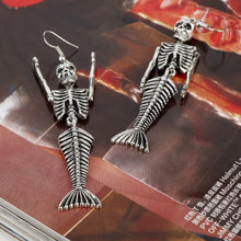 Load image into Gallery viewer, Mermaid Skeleton Earrings