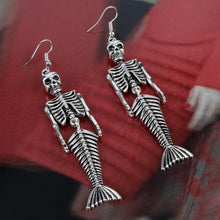 Load image into Gallery viewer, Mermaid Skeleton Earrings