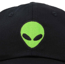 Load image into Gallery viewer, Black Glow-in-the-Dark Alien Hat