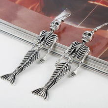Load image into Gallery viewer, Mermaid Skeleton Earrings