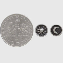 Load image into Gallery viewer, Sterling Silver Sun &amp; Moon Earrings
