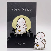 Load image into Gallery viewer, Hey Boo Enamel Pin
