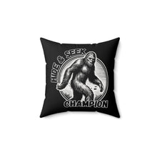 Load image into Gallery viewer, Hide &amp; Seek Bigfoot Spun Polyester Square Pillow
