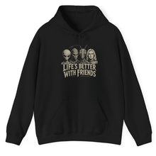 Load image into Gallery viewer, Life's Better With Friends Alien Hoodie
