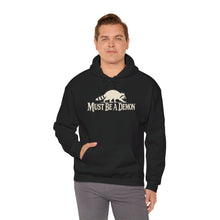 Load image into Gallery viewer, Must Be a Demon Raccoon Hoodie — Funny Goth Animal Graphic Sweatshirt
