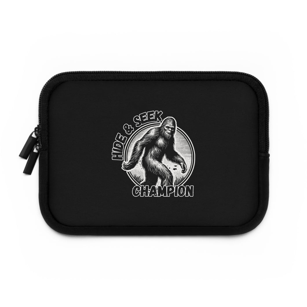 Black Hide & Seek Bigfoot Laptop Sleeve