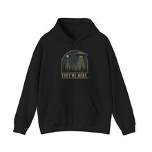 Load image into Gallery viewer, They're Here UFO Alien Invasion Hoodie
