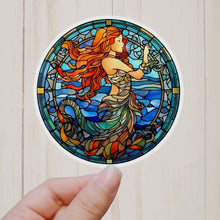 Load image into Gallery viewer, Mermaid Stained Glass Sticker
